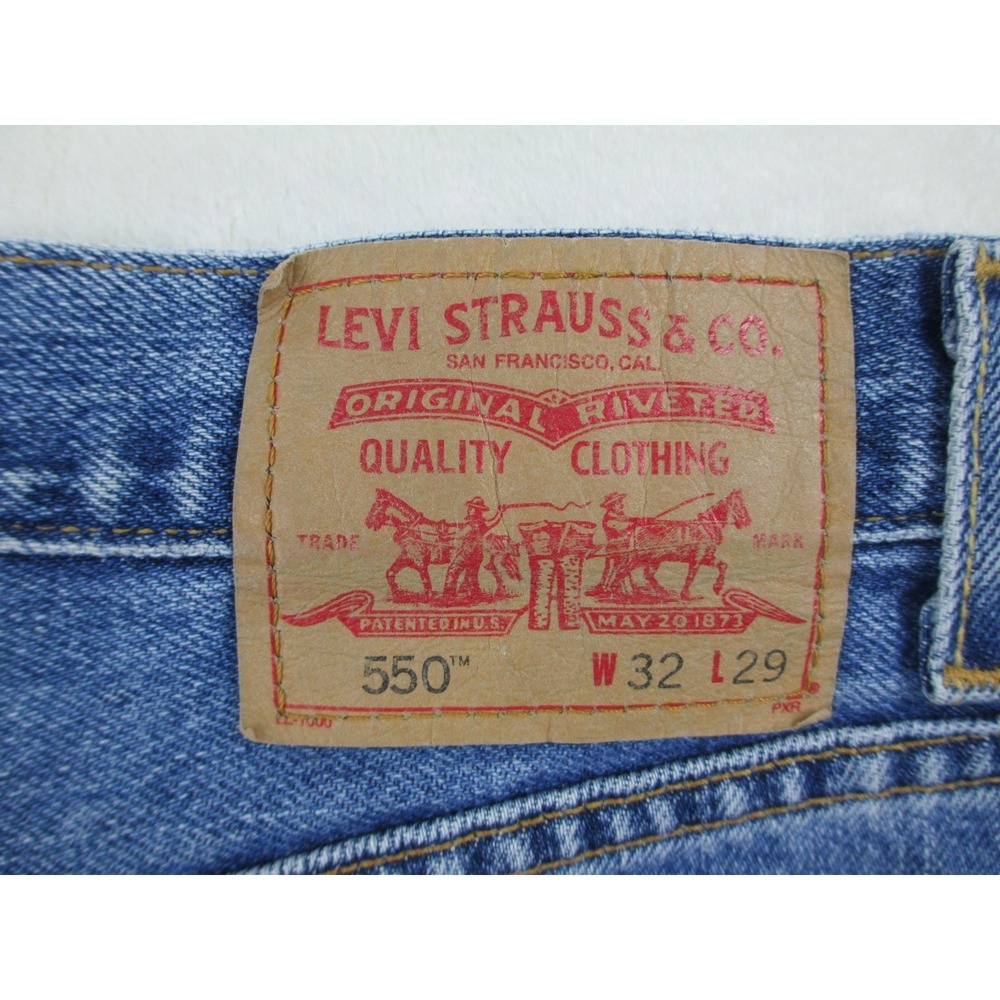 VINTAGE Levi's 550 Pants Mens 32 Blue Denim Jeans Relaxed Fit Pockets‎ 32X29* - Picture 6 of 15